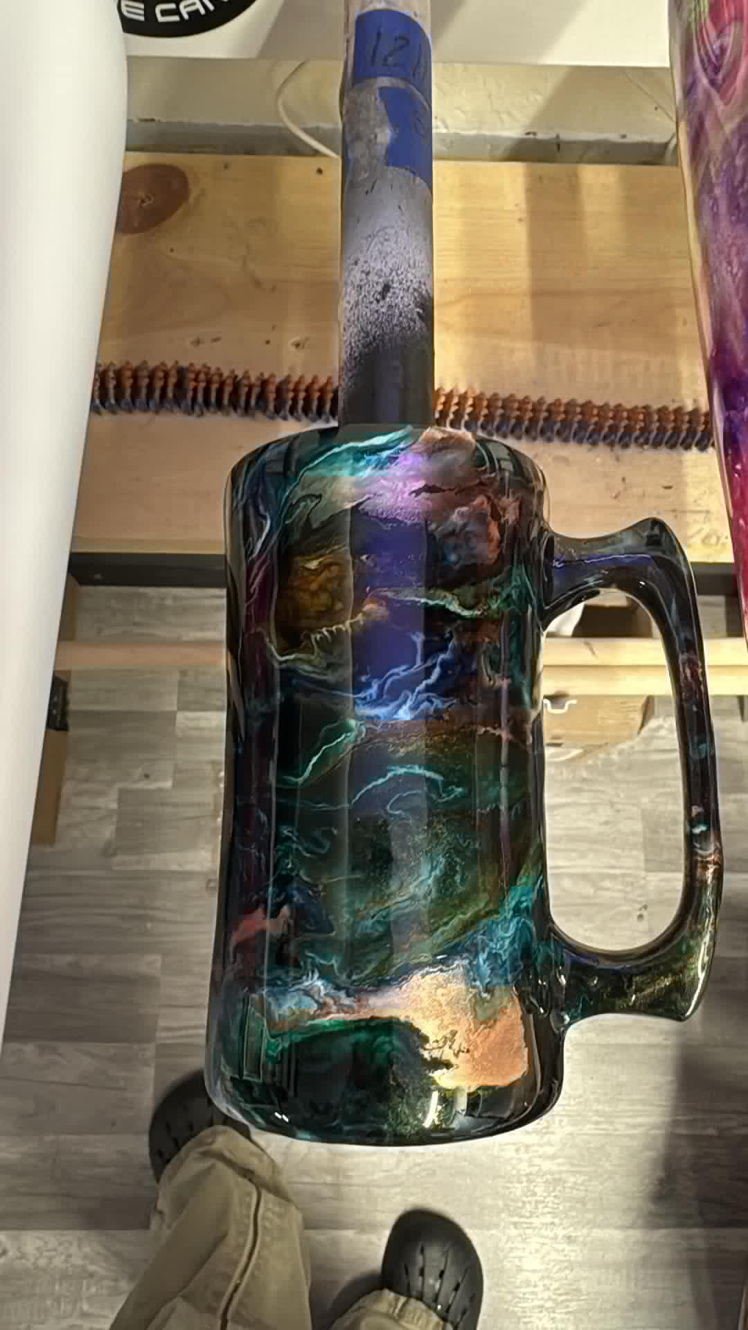 1211 ~ 20oz beer mug ~ black Susan k