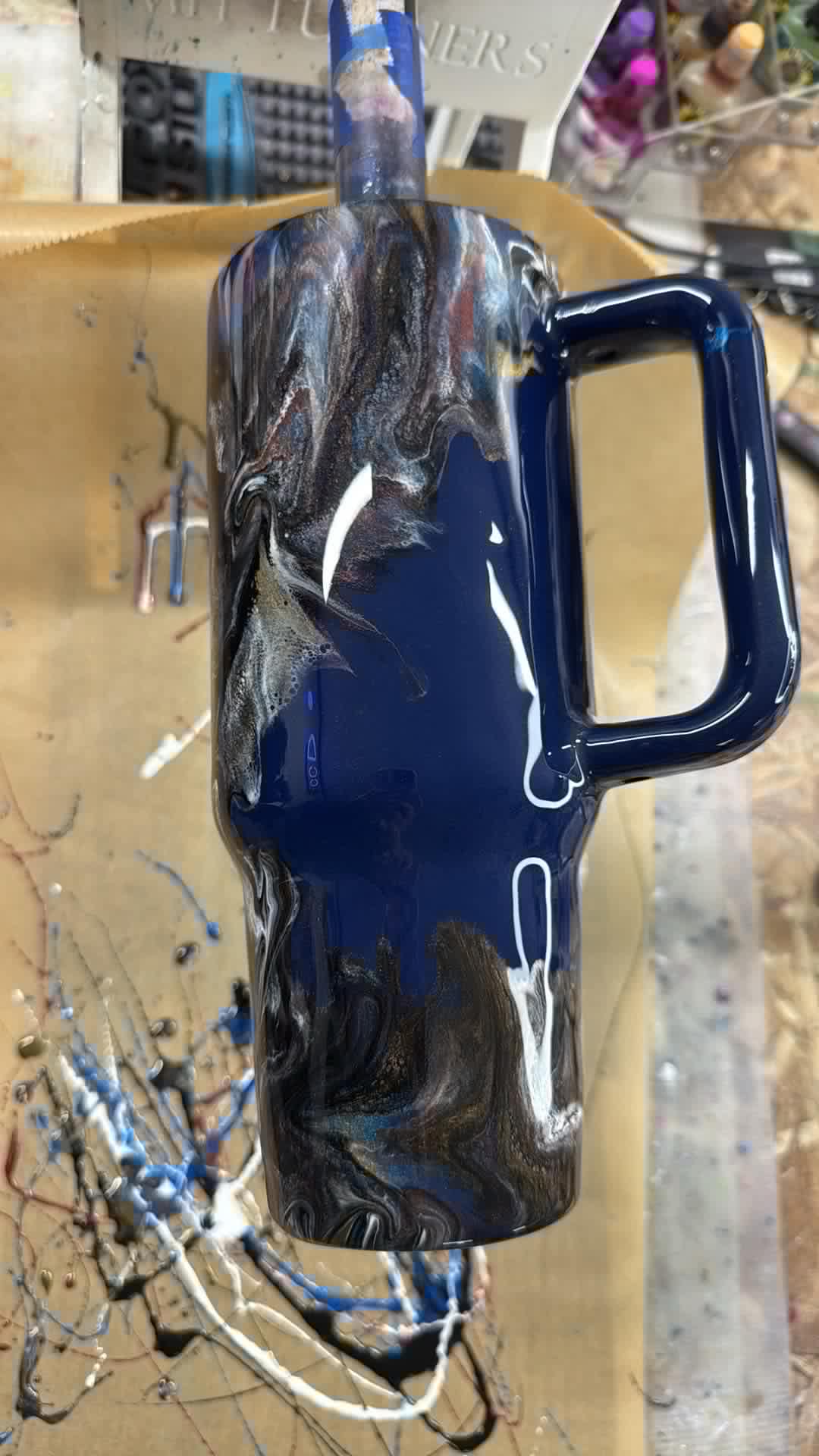 1242~ 40oz Big Swig ~ yankee blue ~ vanessa m