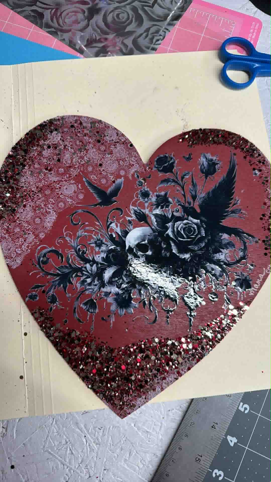 9 x 9 wooden heart