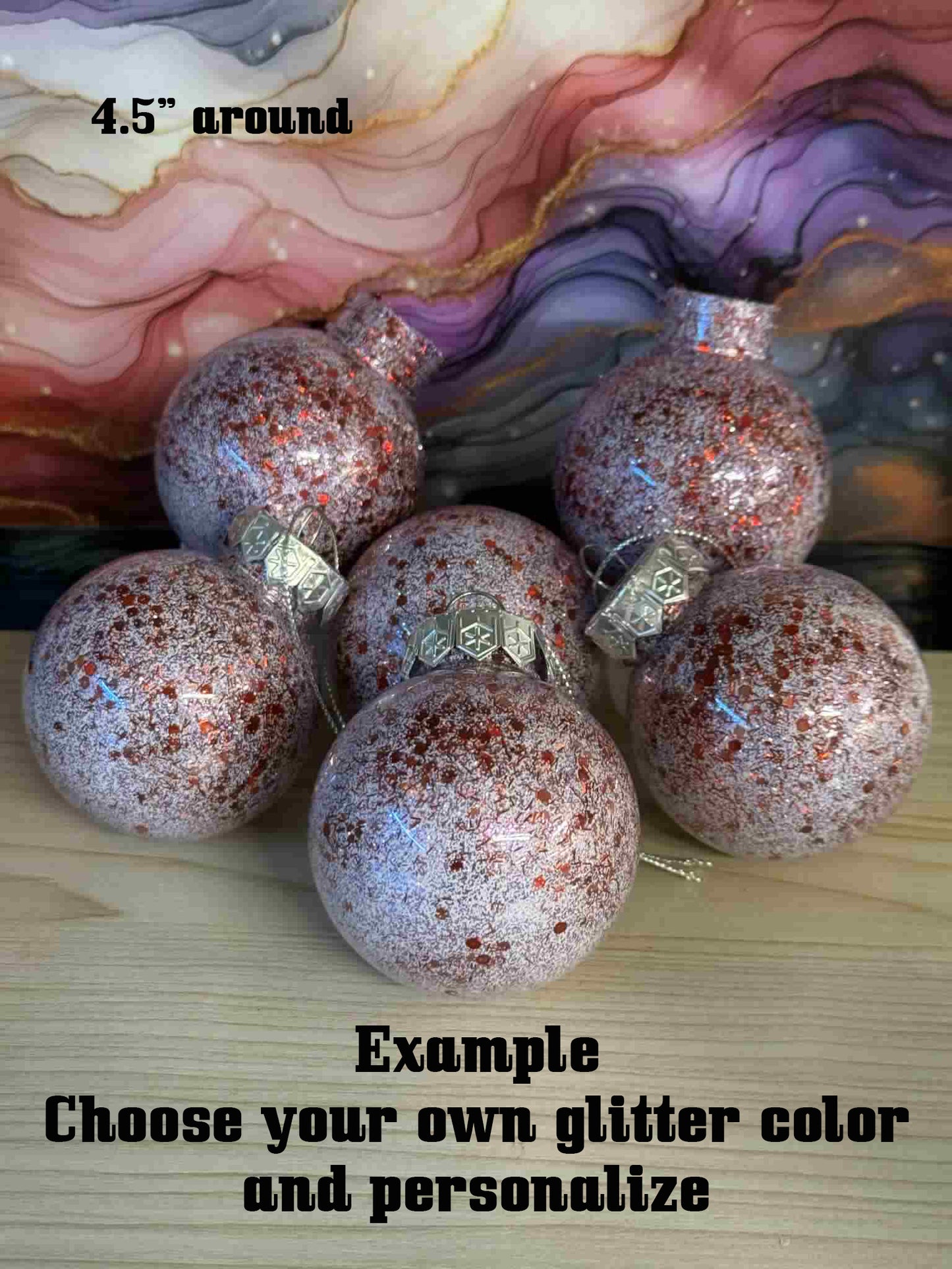 SET OF 6 CHRISTMAS BALLS