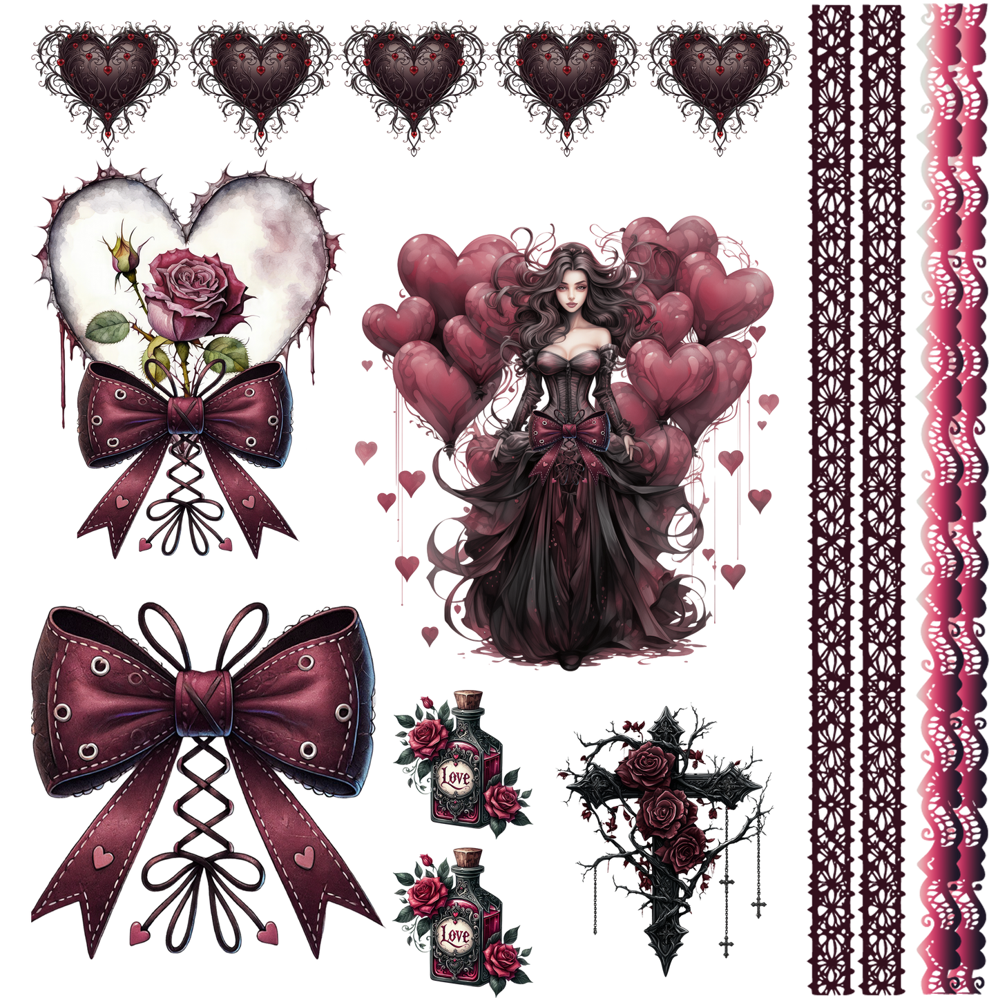 GOTH VALENTINE SHEET