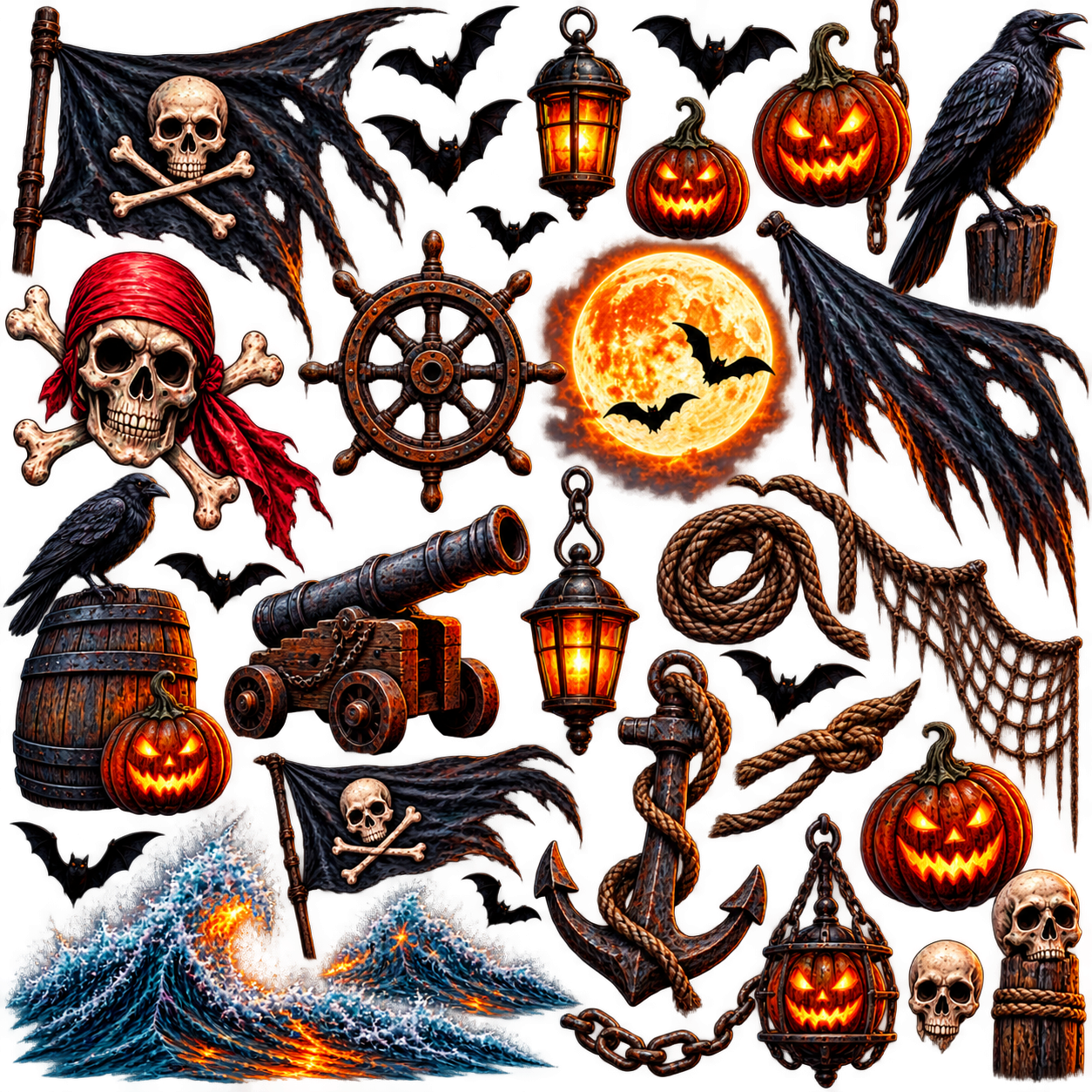 PIRATE HALLOWEEN ELEMENT