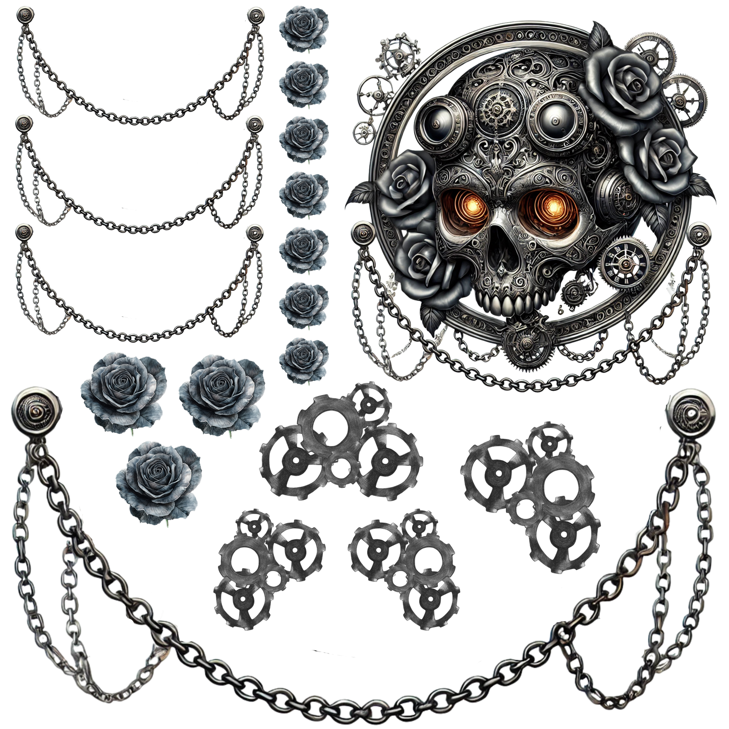 PUNK SKULL ELEMENT SHEET 1