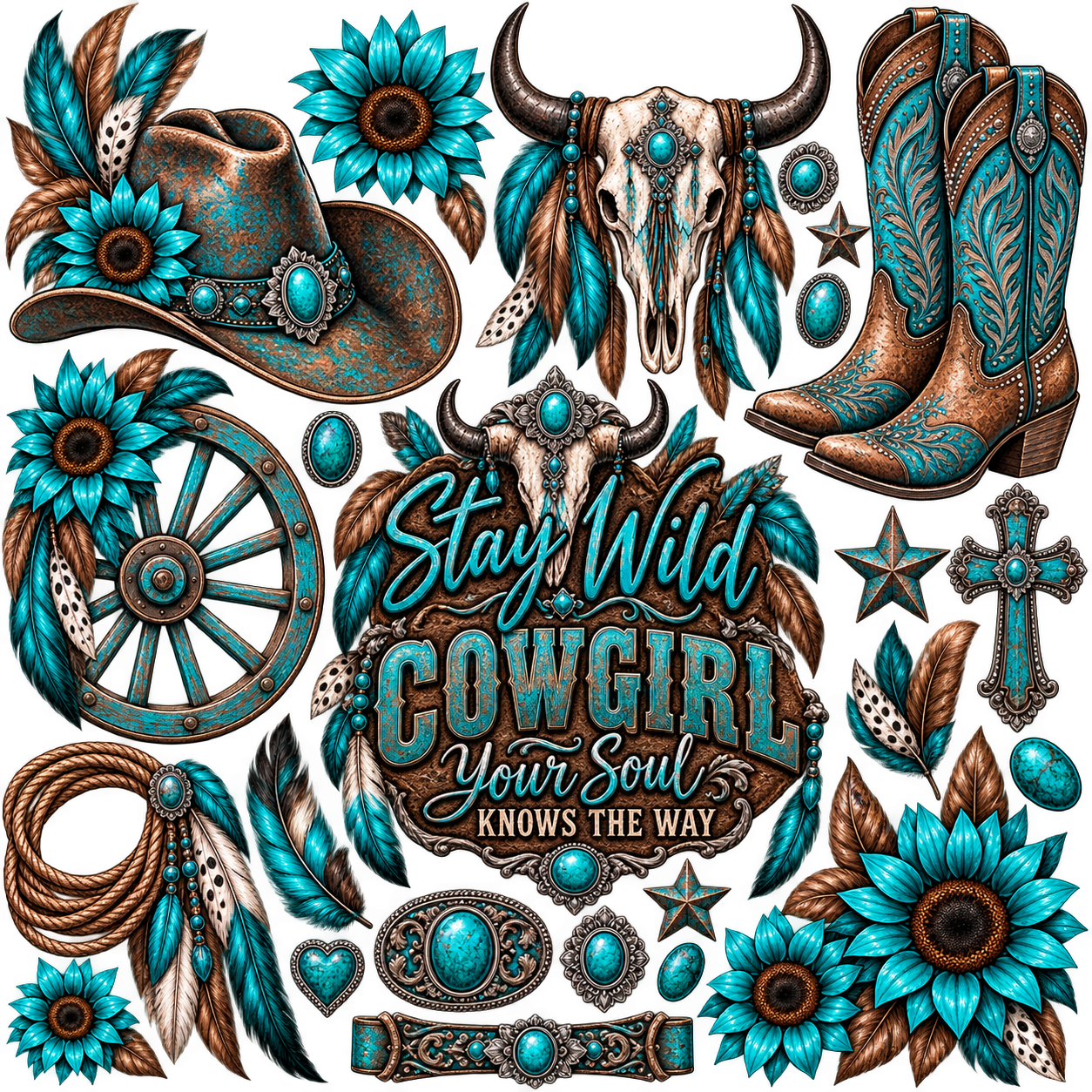 TURQUOISE WESTERN ELEMENT