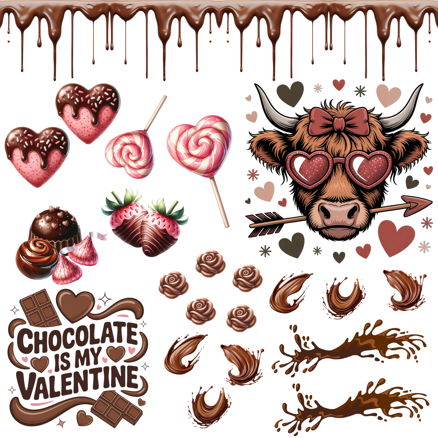CHOCOLATE IS MY VALENTINE SHEET