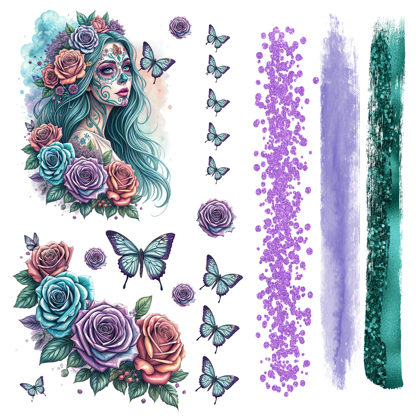 SUGAR SKULL ELEMENT SHEET 1