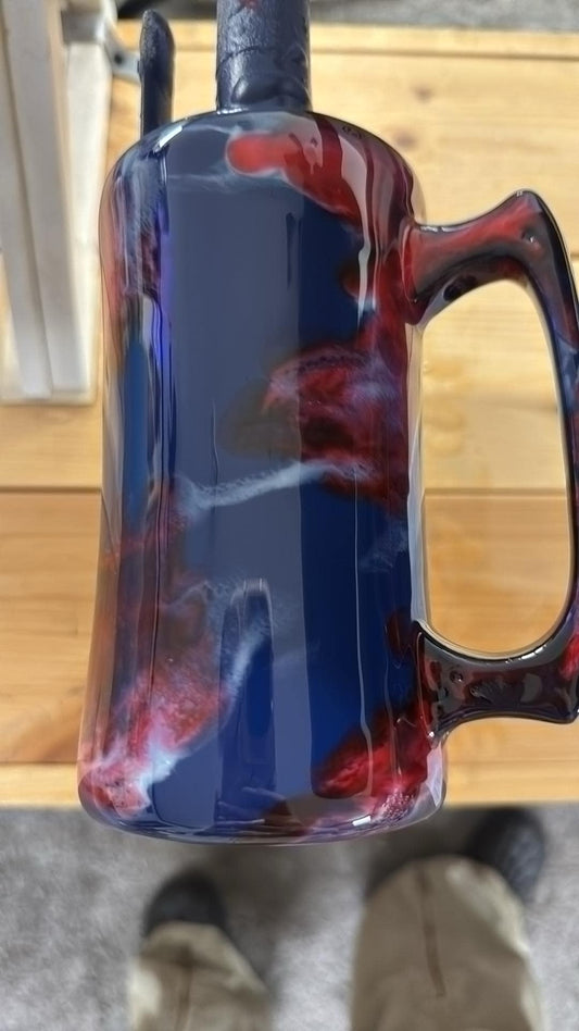 1214 ~ 20oz beer mug ~ yankee blue ~ KAREN B