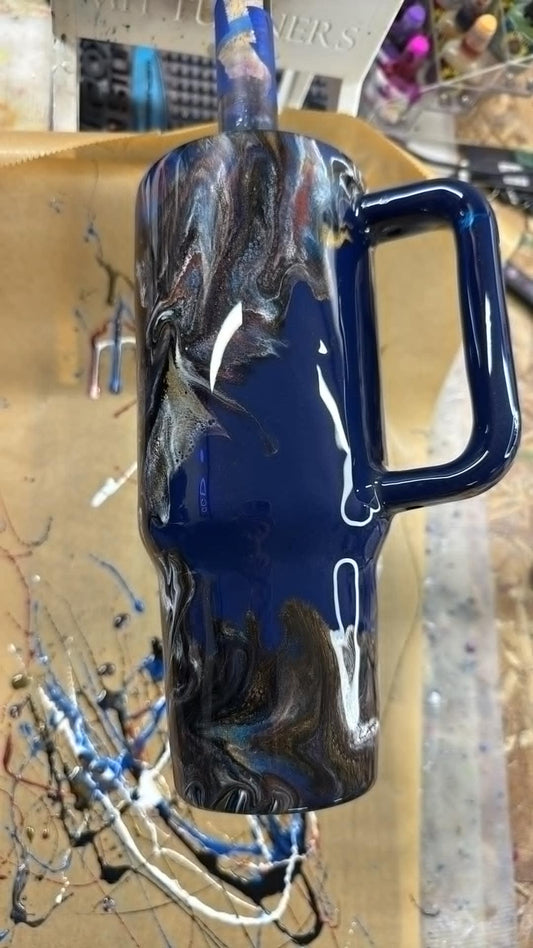 1242~ 40oz Big Swig ~ yankee blue ~ vanessa m
