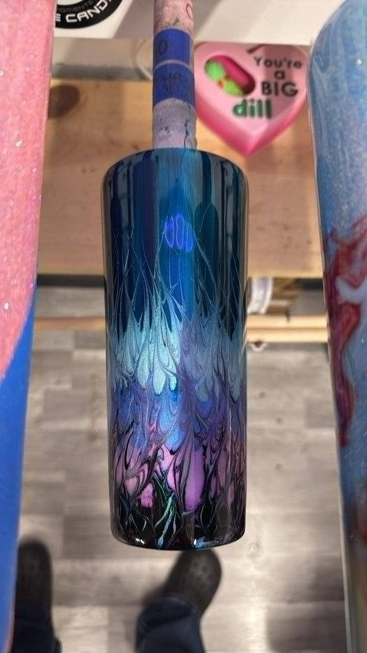 1350 ~ 22oz slim tapered ~ turquoise glaze ~ TONYA C