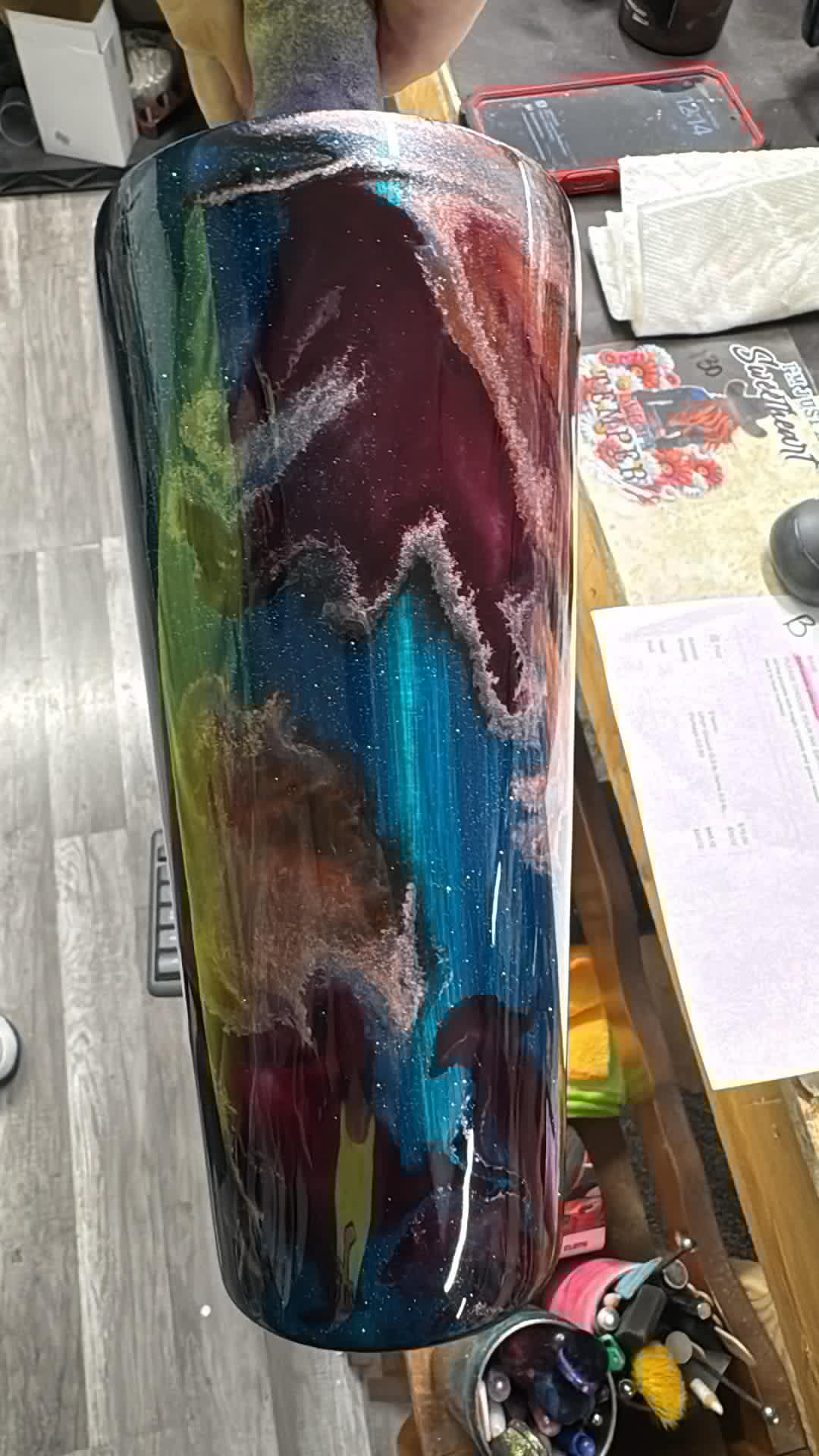 1413 ~ 32oz TAPERED ~ choose your glaze ~ Amber F