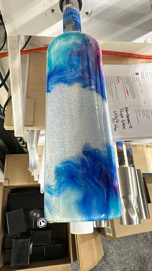 1614 ~ 20oz Skinny ~ blue glow ~ opal magic 2 ~ D NICE