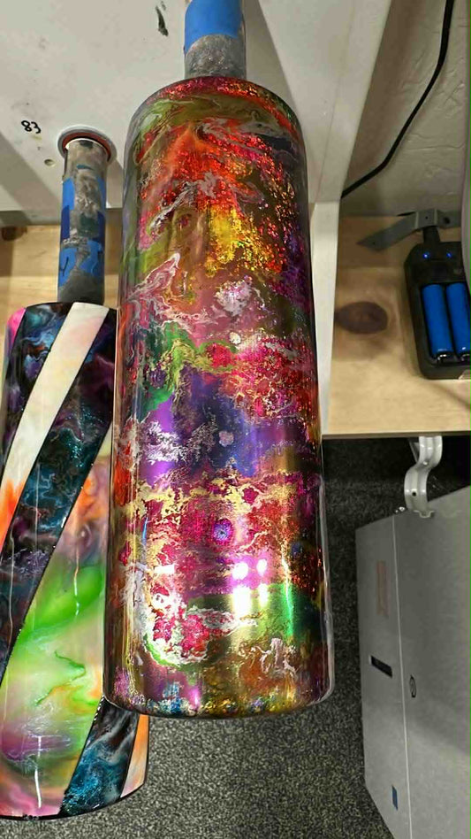 1688 ~ 20oz Skinny ~ galaxy flowers foil ~ Christy C