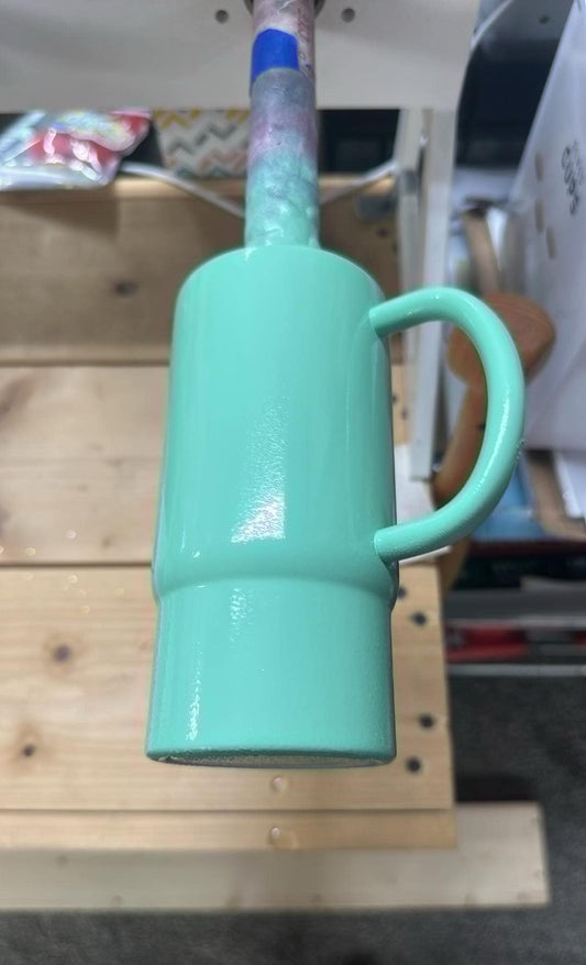 1269 ~ 16oz travel mug maggie ~ ogre green ~ dawn h