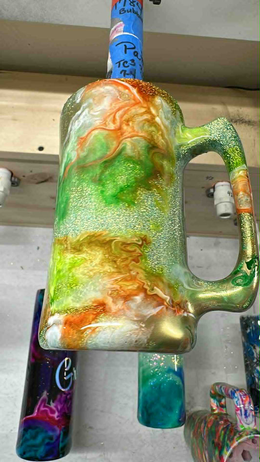 1784 ~ 20oz beer mug ~ BUBBLE GLITTER 8 ~ PATI S