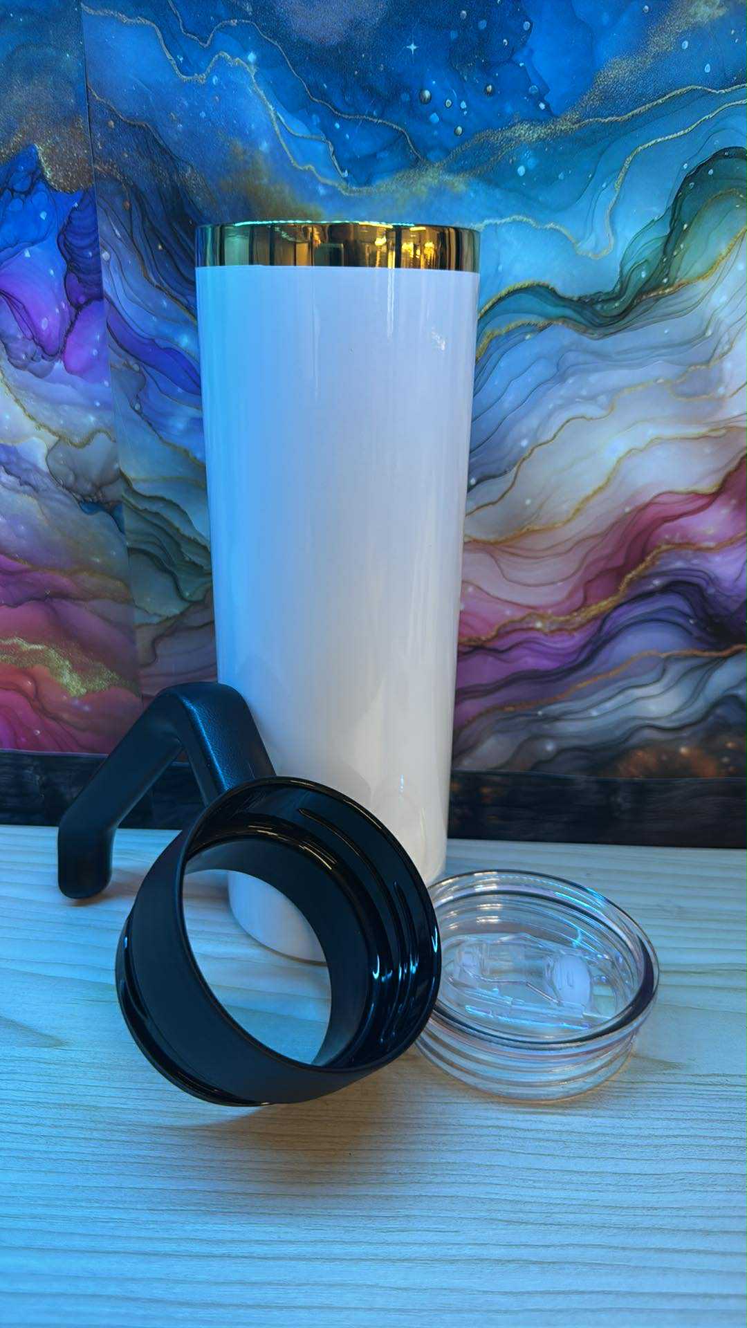 20oz SKINNY ~ TWIST SYSTEM ~ WHITE