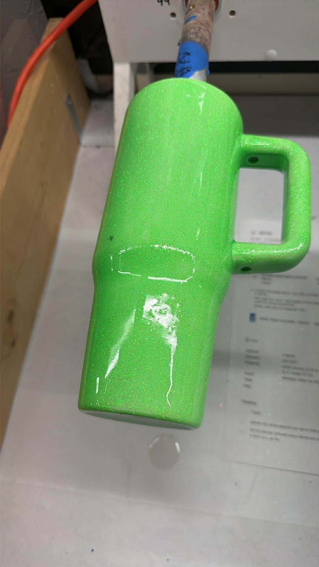 2612 ~ 30oz BIG SWIG ~ NEON GREEN GLITTER