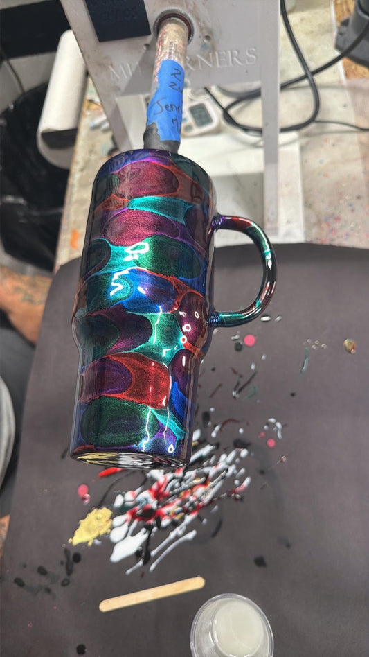2742 ~ 24oz travel mug TIPSY ~ JENN P
