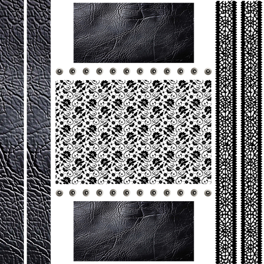 BLACK LEATHER AND LACE