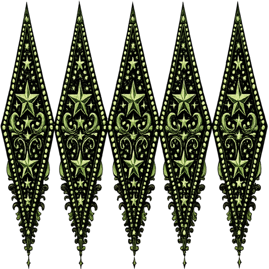 WESTERN DIAMONDS BLACK AND NEON GREEN