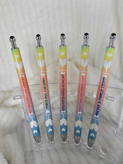 PASTEL HEART WORK WEEK SET