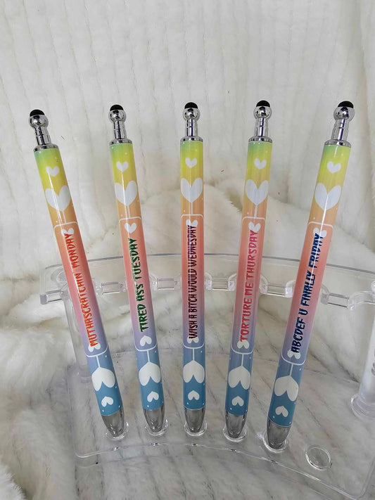 PASTEL HEART WORK WEEK SET