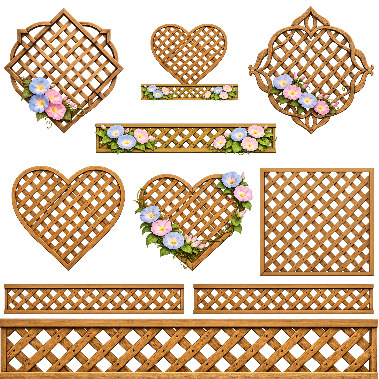 LATTICE WITH MORNING GLORIES