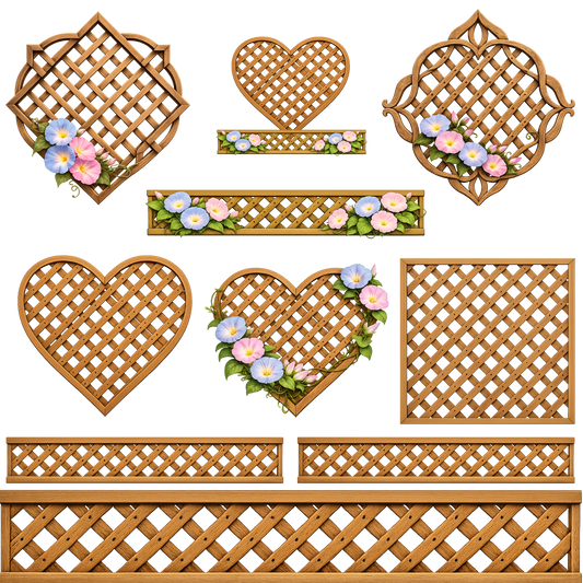 LATTICE WITH MORNING GLORIES