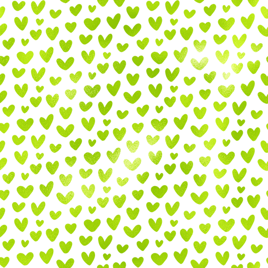 NEON GREEN HEART SHEET