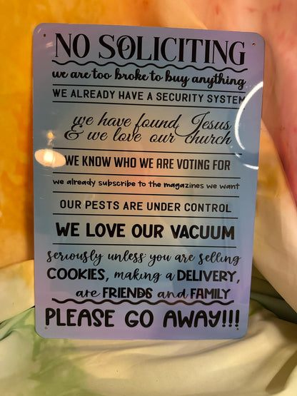 NO SOLICITING