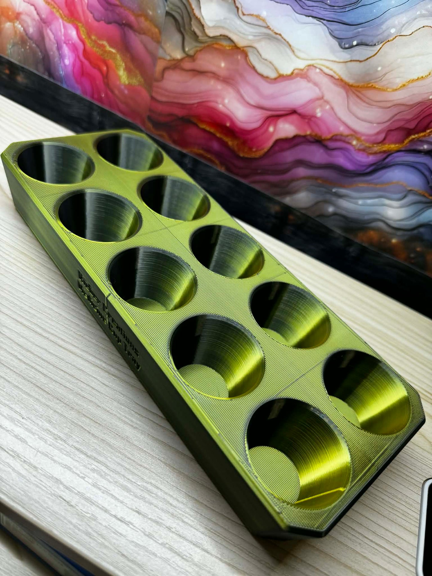RTS ~ RIEBER MEDICINE CUP TRAY ~ OLIVE GREEN