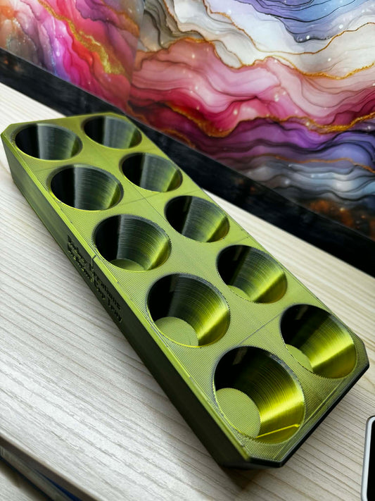 RTS ~ RIEBER MEDICINE CUP TRAY ~ OLIVE GREEN