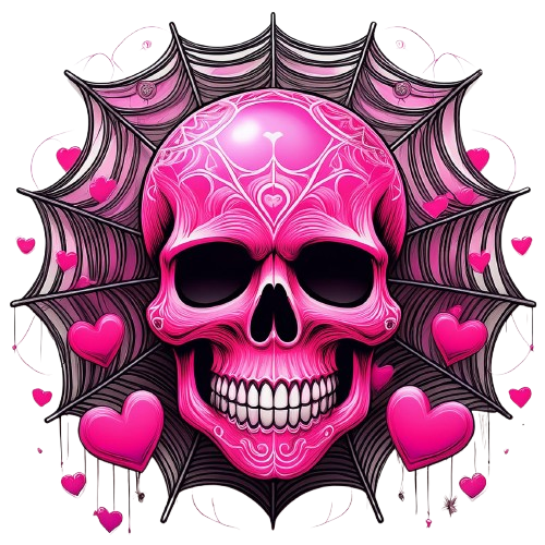 SKULL HOT PINK 1