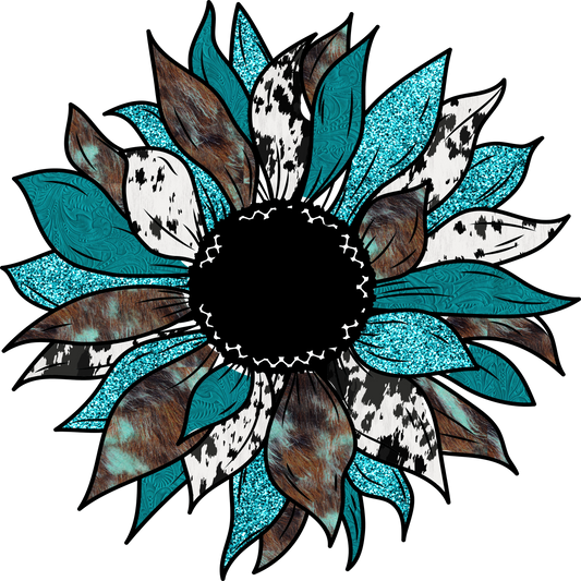 WESTERN SUNFLOWER COWHIDE