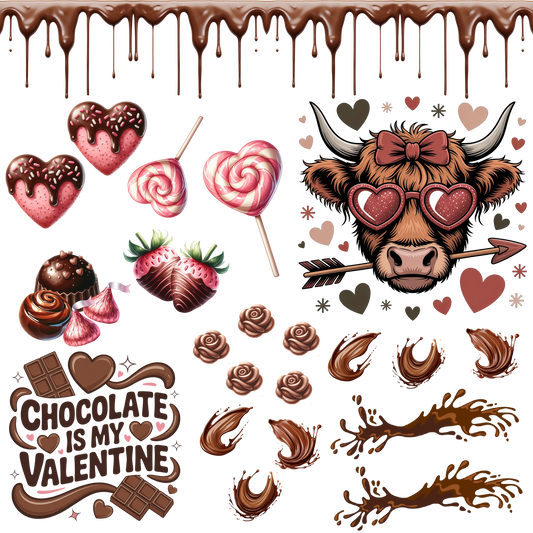 CHOCOLATE IS MY VALENTINE SHEET