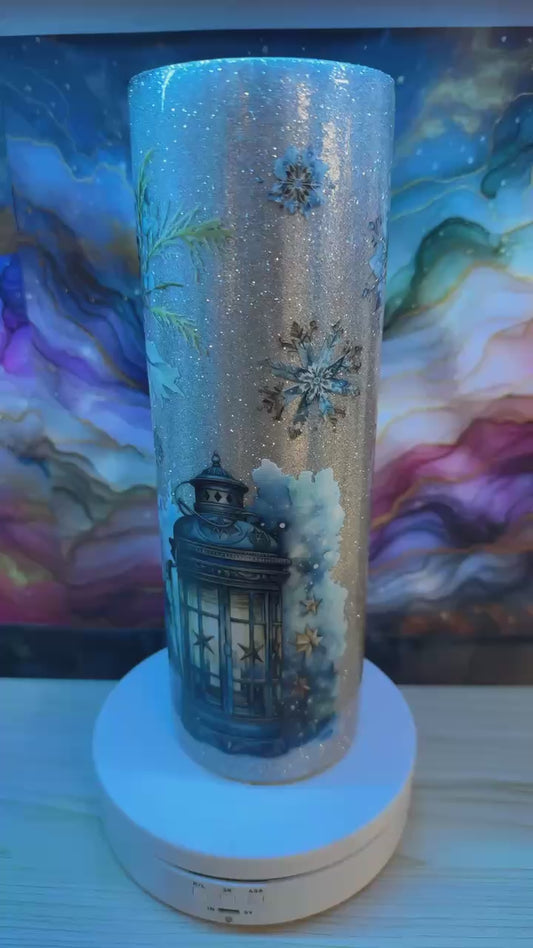 2038 ~ 30oz Skinny ~ DIAMOND DRIP MIXED MEDIA