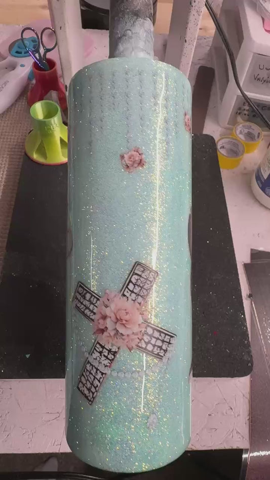 2072 ~ 20oz Skinny ~ minty sugar mixed media