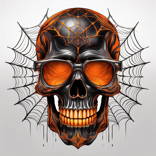 SKULL ORANGE & BLACK 1