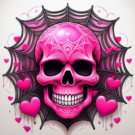 SKULL HOT PINK 1