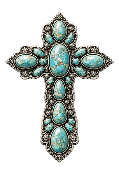TURQUOISE STONE CROSS