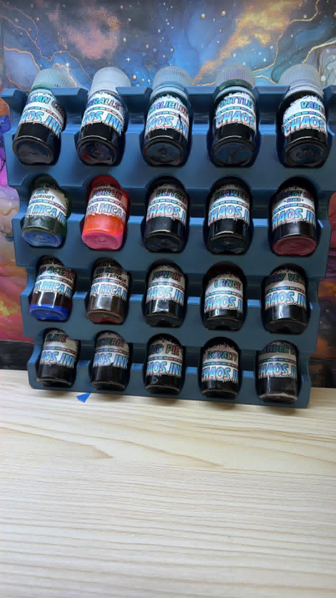 CHAOS WALL MOUNT INK RACK (HOLDS 20)